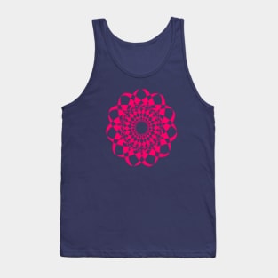 Spiritual  pink colour flower geometry mandala design Tank Top